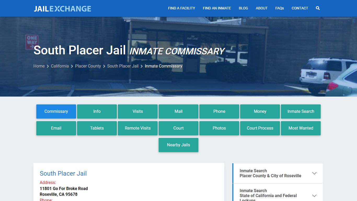 South Placer Jail Inmate Commissary - Jail Exchange